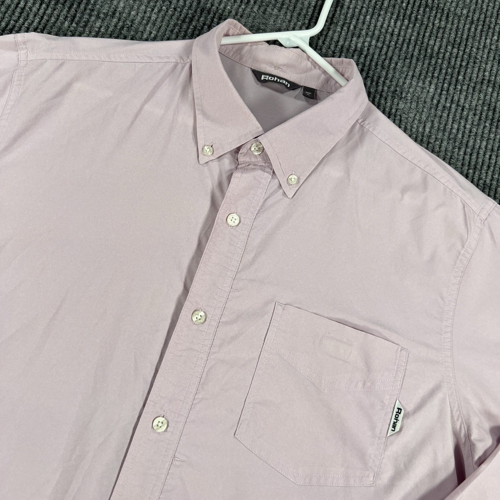 Rohan Freelance Shirt Mens Large Purple Long Sleeve Button Down Casual Comfort